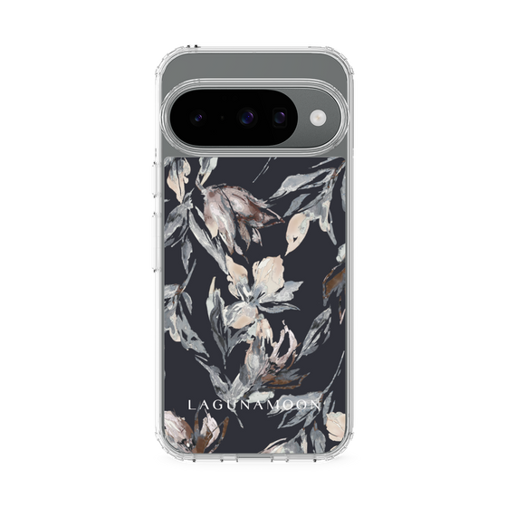 Slim Protection Case［ LAGUNAMOON - NuanceFlower - Navy ］