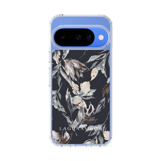 Slim Protection Case［ LAGUNAMOON - NuanceFlower - Navy ］