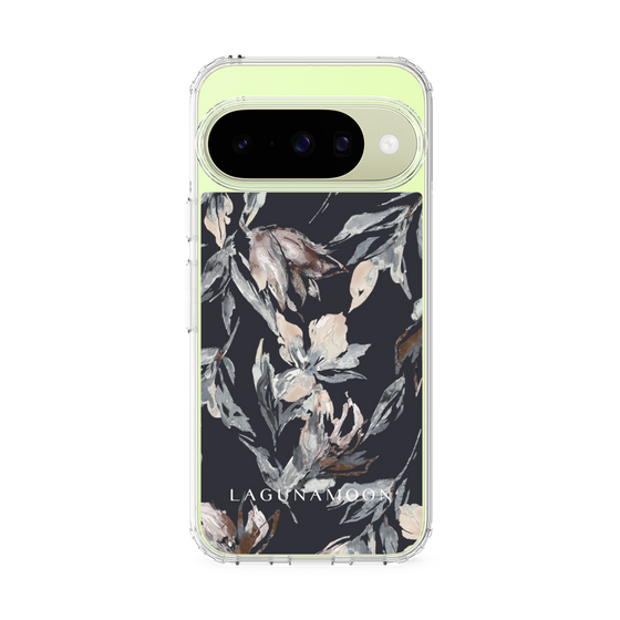 Slim Protection Case［ LAGUNAMOON - NuanceFlower - Navy ］