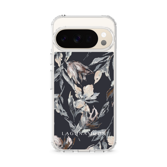 Slim Protection Case［ LAGUNAMOON - NuanceFlower - Navy ］