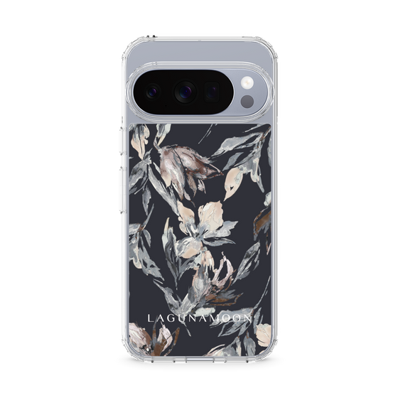 Slim Protection Case［ LAGUNAMOON - NuanceFlower - Navy ］