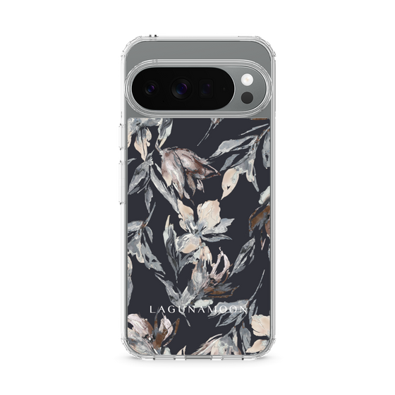 Slim Protection Case［ LAGUNAMOON - NuanceFlower - Navy ］