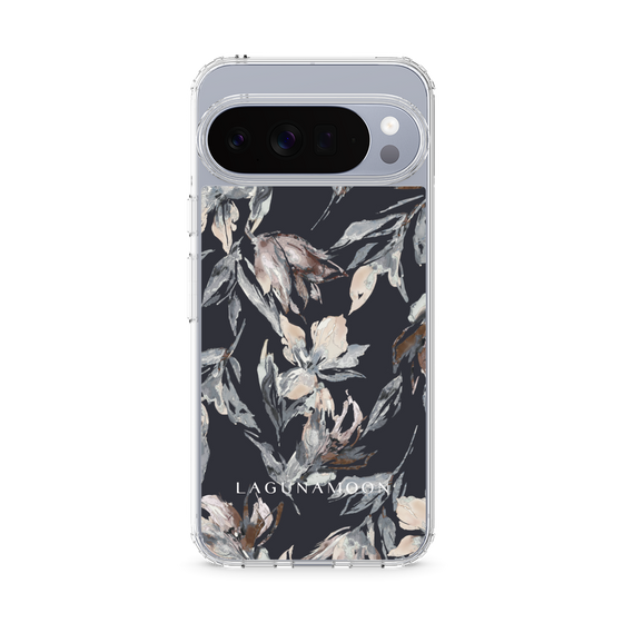 Slim Protection Case［ LAGUNAMOON - NuanceFlower - Navy ］