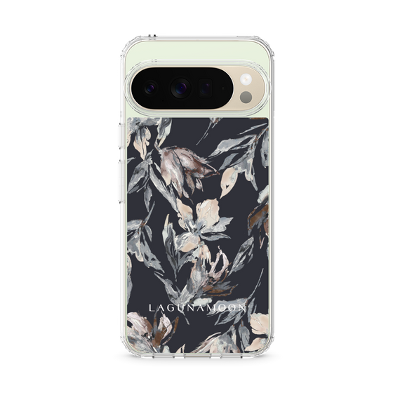 Slim Protection Case［ LAGUNAMOON - NuanceFlower - Navy ］