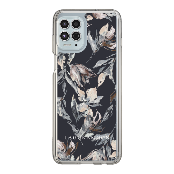 Slim Protection Case［ LAGUNAMOON - NuanceFlower - Navy ］