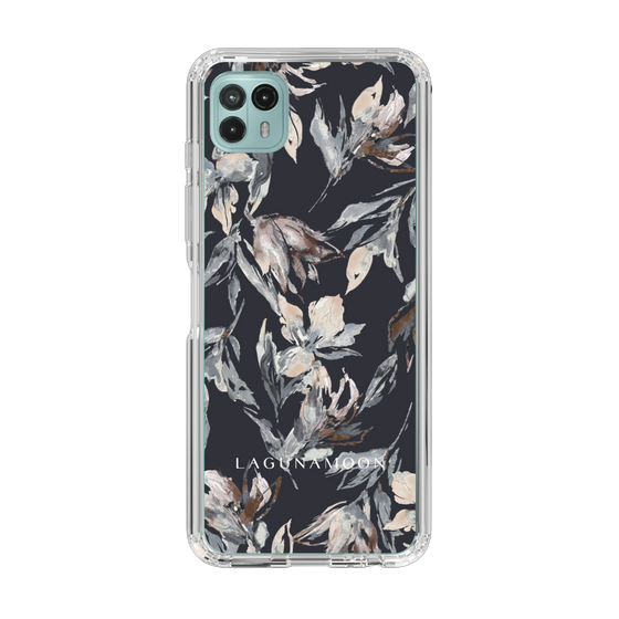 Slim Protection Case［ LAGUNAMOON - NuanceFlower - Navy ］