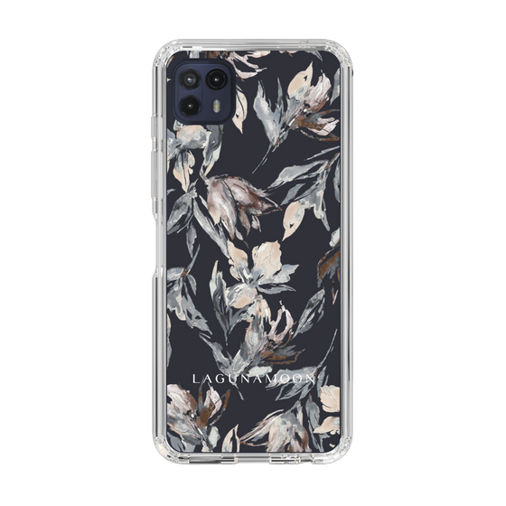 Slim Protection Case［ LAGUNAMOON - NuanceFlower - Navy ］