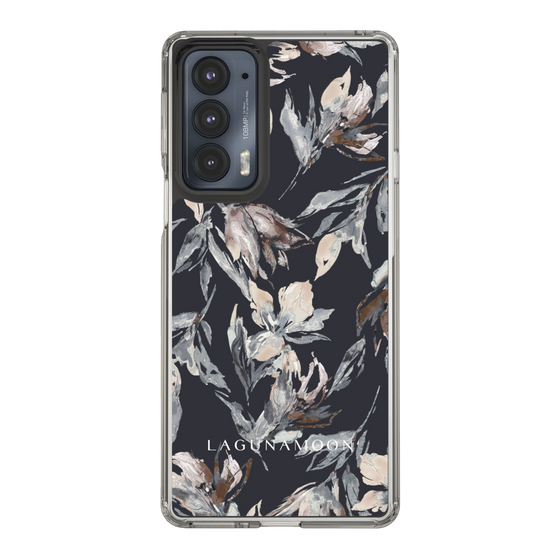 Slim Protection Case［ LAGUNAMOON - NuanceFlower - Navy ］