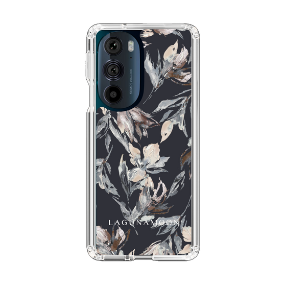 Slim Protection Case［ LAGUNAMOON - NuanceFlower - Navy ］
