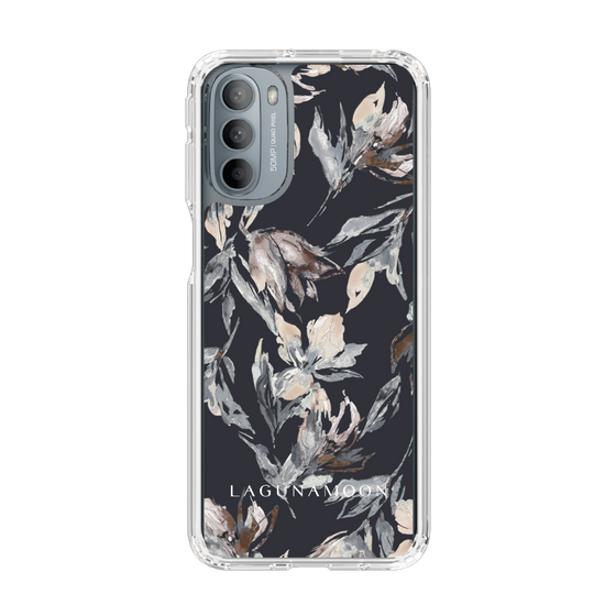 Slim Protection Case［ LAGUNAMOON - NuanceFlower - Navy ］