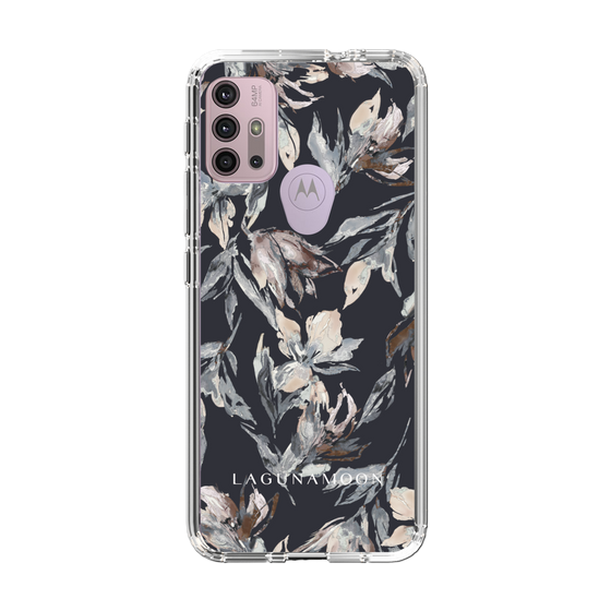 Slim Protection Case［ LAGUNAMOON - NuanceFlower - Navy ］