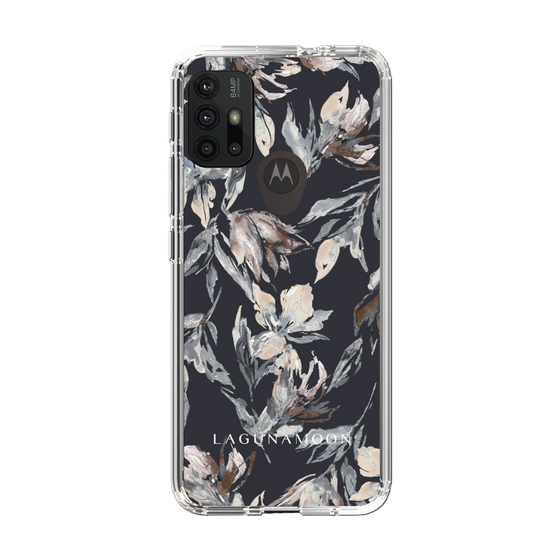 Slim Protection Case［ LAGUNAMOON - NuanceFlower - Navy ］
