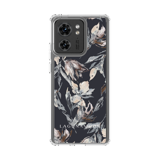 Slim Protection Case［ LAGUNAMOON - NuanceFlower - Navy ］