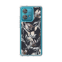 Slim Protection Case［ LAGUNAMOON - NuanceFlower - Navy ］