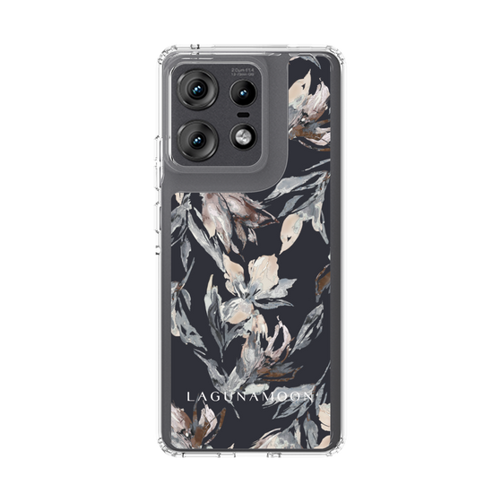 Slim Protection Case［ LAGUNAMOON - NuanceFlower - Navy ］