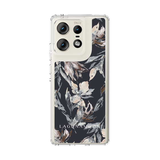 Slim Protection Case［ LAGUNAMOON - NuanceFlower - Navy ］