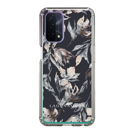 Slim Protection Case［ LAGUNAMOON - NuanceFlower - Navy ］