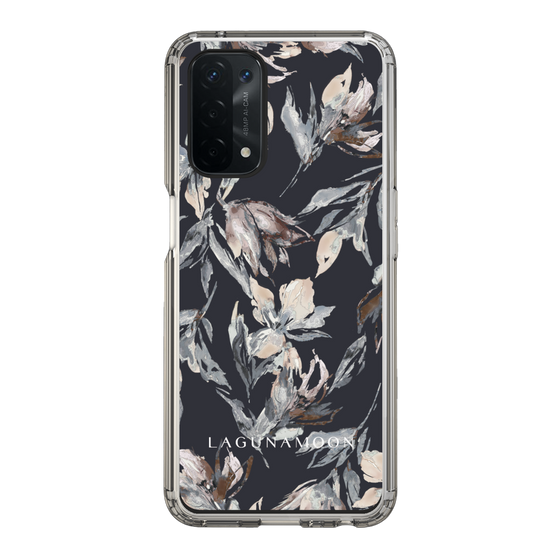 Slim Protection Case［ LAGUNAMOON - NuanceFlower - Navy ］