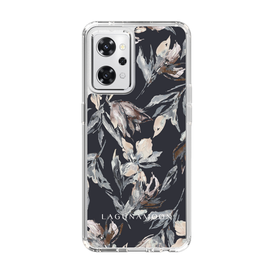 Slim Protection Case［ LAGUNAMOON - NuanceFlower - Navy ］