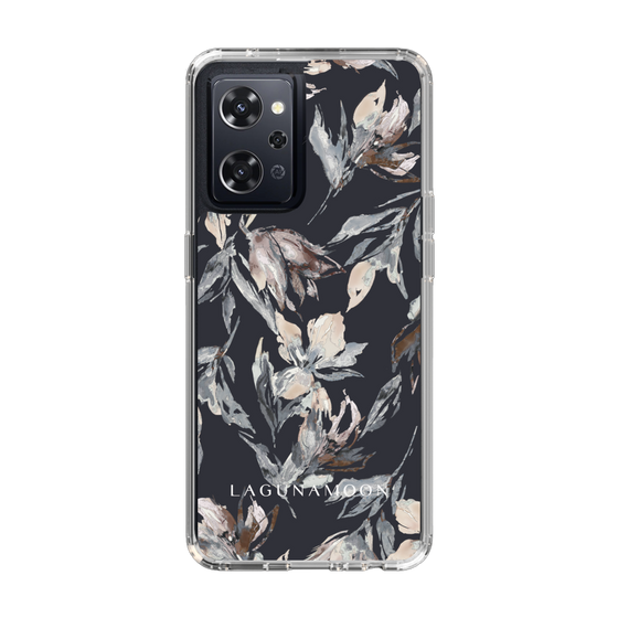 Slim Protection Case［ LAGUNAMOON - NuanceFlower - Navy ］