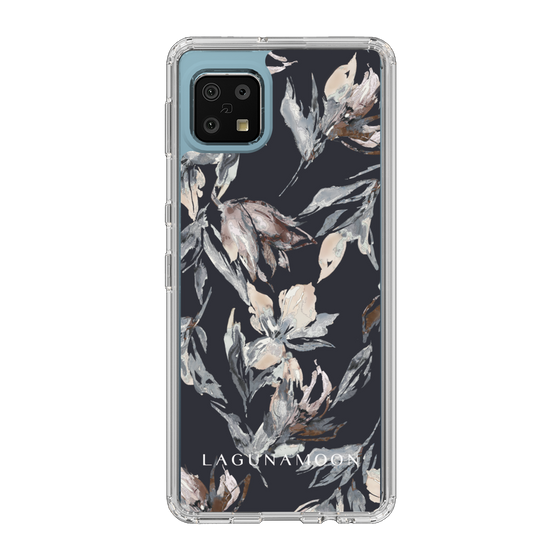 Slim Protection Case［ LAGUNAMOON - NuanceFlower - Navy ］