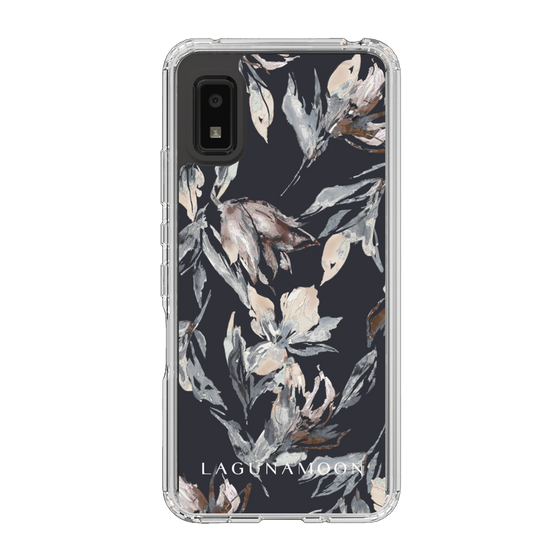Slim Protection Case［ LAGUNAMOON - NuanceFlower - Navy ］