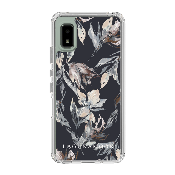 Slim Protection Case［ LAGUNAMOON - NuanceFlower - Navy ］