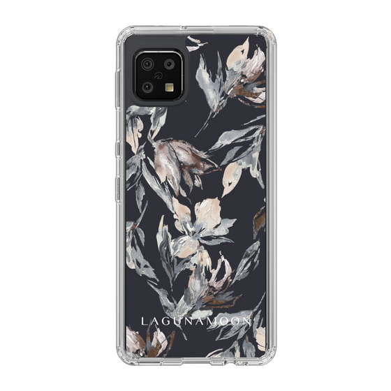Slim Protection Case［ LAGUNAMOON - NuanceFlower - Navy ］