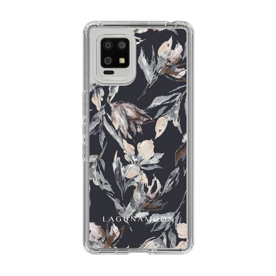 Slim Protection Case［ LAGUNAMOON - NuanceFlower - Navy ］