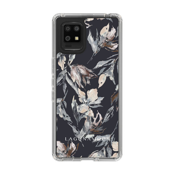 Slim Protection Case［ LAGUNAMOON - NuanceFlower - Navy ］