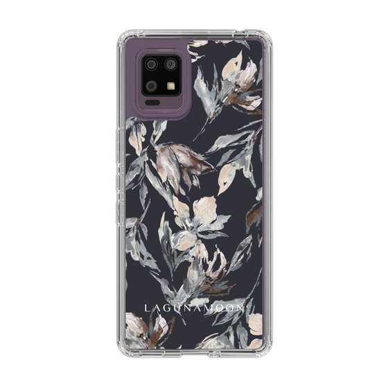 Slim Protection Case［ LAGUNAMOON - NuanceFlower - Navy ］