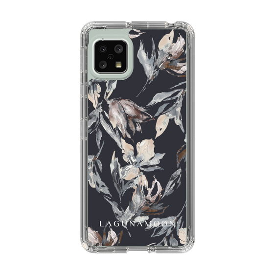 Slim Protection Case［ LAGUNAMOON - NuanceFlower - Navy ］
