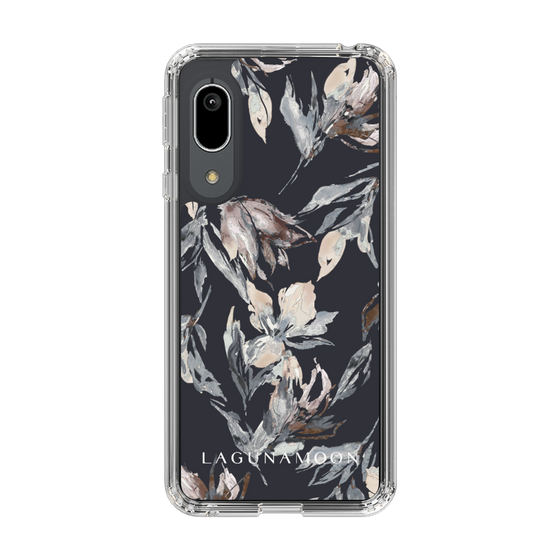 Slim Protection Case［ LAGUNAMOON - NuanceFlower - Navy ］