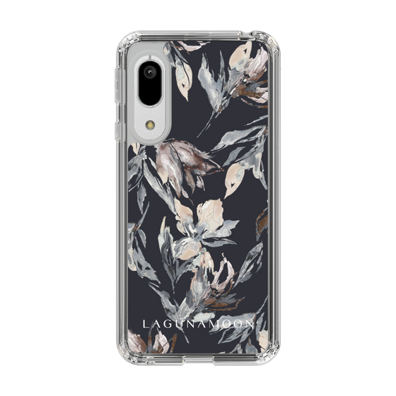 Slim Protection Case［ LAGUNAMOON - NuanceFlower - Navy ］