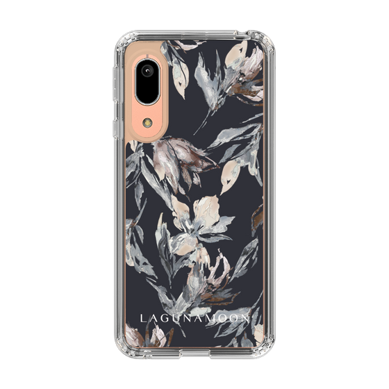 Slim Protection Case［ LAGUNAMOON - NuanceFlower - Navy ］