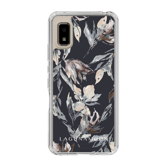 Slim Protection Case［ LAGUNAMOON - NuanceFlower - Navy ］