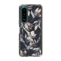 Slim Protection Case［ LAGUNAMOON - NuanceFlower - Navy ］