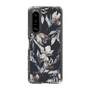 Slim Protection Case［ LAGUNAMOON - NuanceFlower - Navy ］
