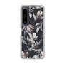 Slim Protection Case［ LAGUNAMOON - NuanceFlower - Navy ］