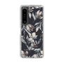 Slim Protection Case［ LAGUNAMOON - NuanceFlower - Navy ］