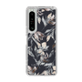 Slim Protection Case［ LAGUNAMOON - NuanceFlower - Navy ］