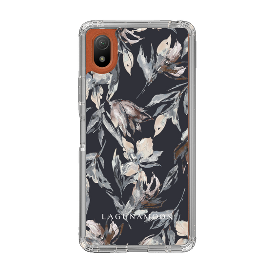Slim Protection Case［ LAGUNAMOON - NuanceFlower - Navy ］