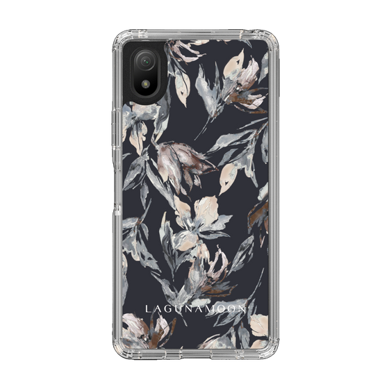 Slim Protection Case［ LAGUNAMOON - NuanceFlower - Navy ］