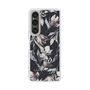 Slim Protection Case［ LAGUNAMOON - NuanceFlower - Navy ］