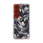Slim Protection Case［ LAGUNAMOON - NuanceFlower - Navy ］