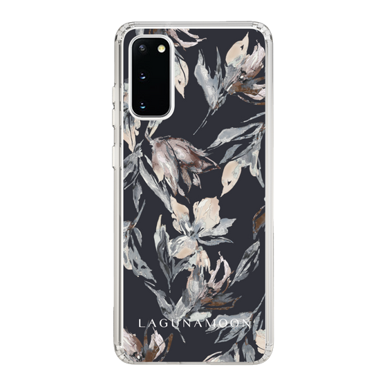 Slim Protection Case［ LAGUNAMOON - NuanceFlower - Navy ］