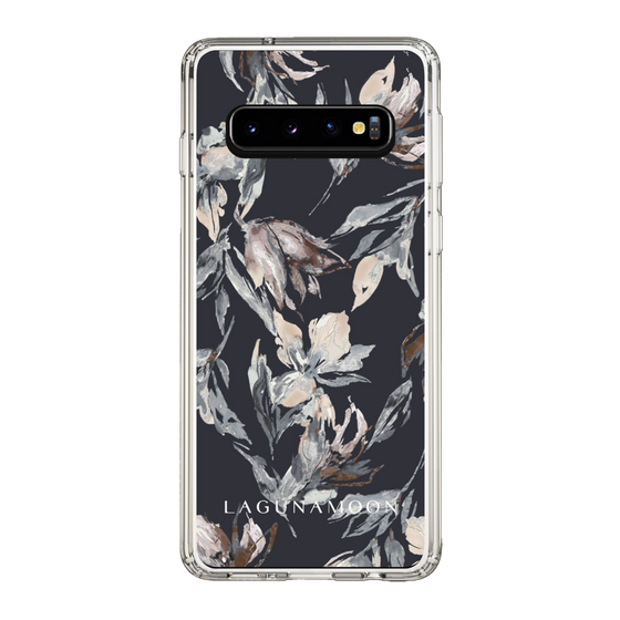 Slim Protection Case［ LAGUNAMOON - NuanceFlower - Navy ］