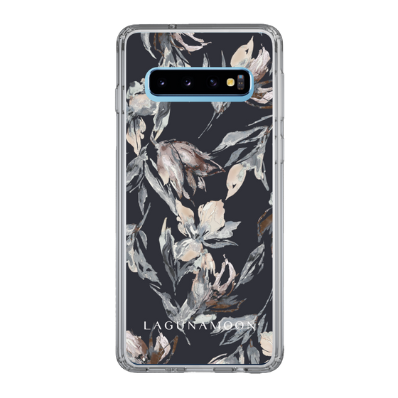 Slim Protection Case［ LAGUNAMOON - NuanceFlower - Navy ］