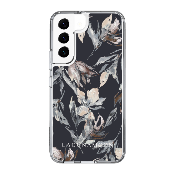 Slim Protection Case［ LAGUNAMOON - NuanceFlower - Navy ］