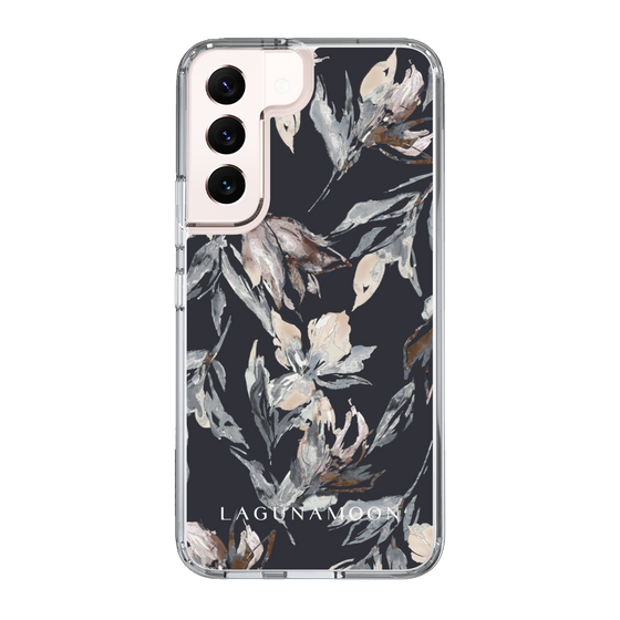 Slim Protection Case［ LAGUNAMOON - NuanceFlower - Navy ］